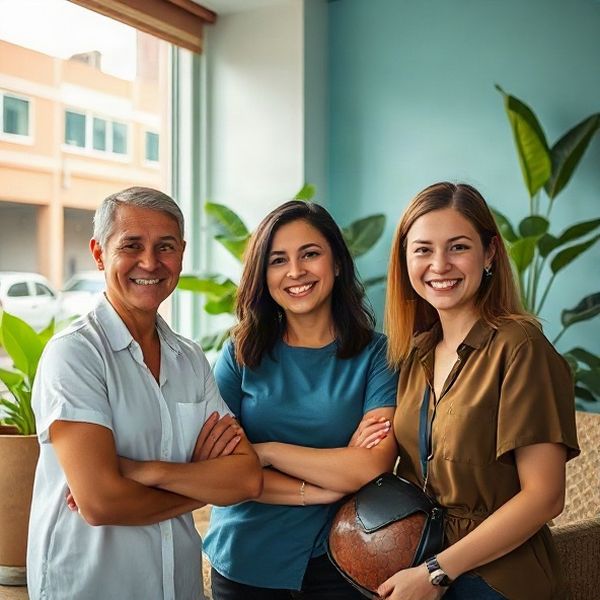 Retrato da equipe da Pulsevorbit em escritório em Recife